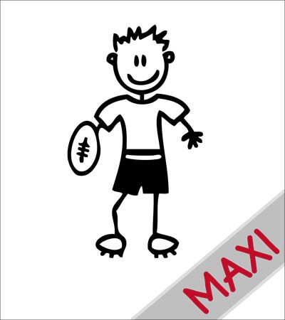 Papà rugby - Maxi Adesivi Famiglia per Camper