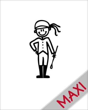 Bambina cavallerizza - Maxi Adesivi Famiglia per Camper