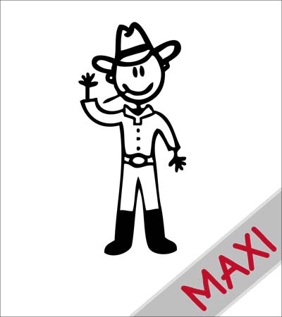 Papà cowboy - Maxi Adesivi Famiglia per Camper