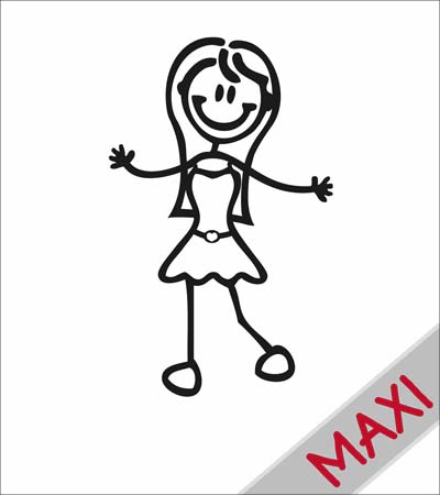 Mamma coi capelli lunghi - Maxi Adesivi Famiglia per Camper