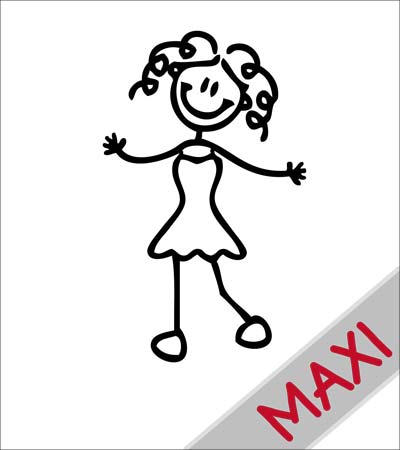 Mamma con abito - Maxi Adesivi Famiglia per Camper