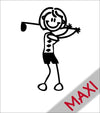 Mamma con mazza da golf