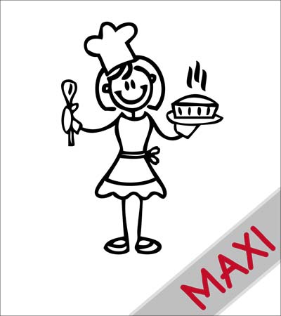 Mamma cuoca - Maxi Adesivi Famiglia per Camper