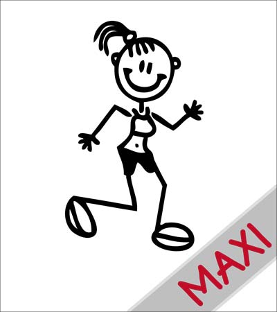 Mamma che corre - Maxi Adesivi Famiglia per Camper