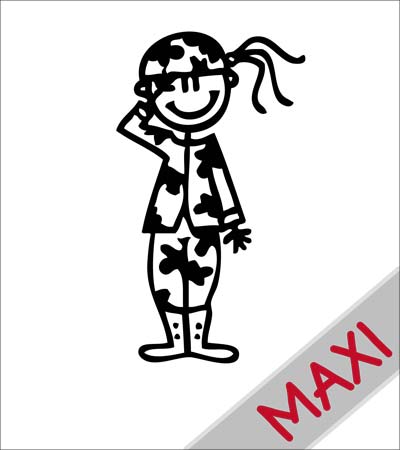 Mamma soldatessa - Maxi Adesivi Famiglia per Camper