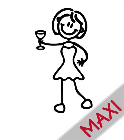 Mamma con aperitivo - Maxi Adesivi Famiglia per Camper