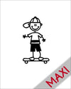 Bambino su skateboard