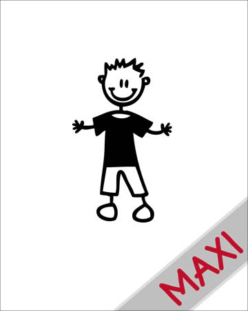 Bambino con maglietta - Maxi Adesivi Famiglia per Camper