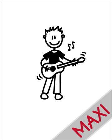 Bambino con la chitarra - Maxi Adesivi Famiglia per Camper