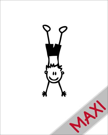Bambino che fa la verticale - Maxi Adesivi Famiglia per Camper