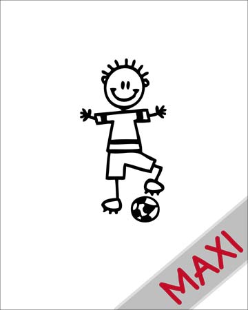 Bambino col pallone - Maxi Adesivi Famiglia per Camper