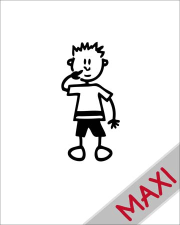 Bambino con dita nel naso - Maxi Adesivi Famiglia per Camper