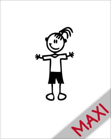 Bambina casual - Maxi Adesivi Famiglia per Camper
