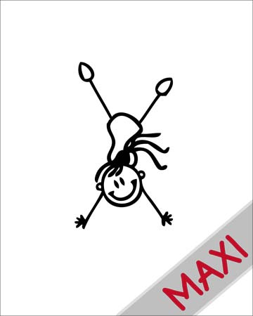 Bambina che fa la ruota - Maxi Adesivi Famiglia per Camper