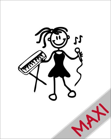 Bambina musicista - Maxi Adesivi Famiglia per Camper