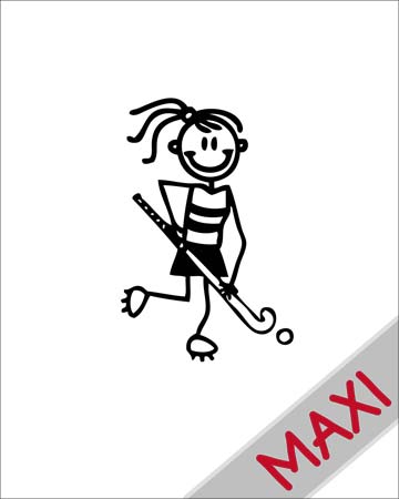 Bambina hockey - Maxi Adesivi Famiglia per Camper