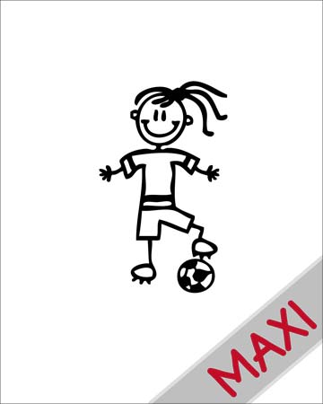 Bambina calciatrice - Maxi Adesivi Famiglia per Camper