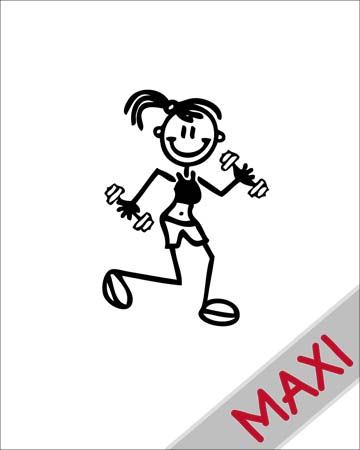 Bambina forzuta - Maxi Adesivi Famiglia per Camper