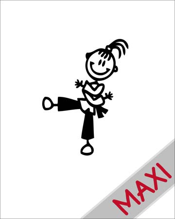 Bambina judo - Maxi Adesivi Famiglia per Camper