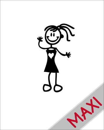Bambina elegante - Maxi Adesivi Famiglia per Camper
