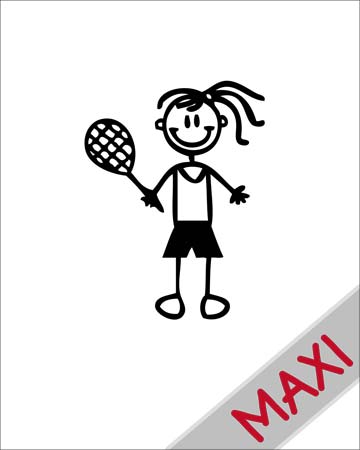 Bambina tennis - Maxi Adesivi Famiglia per Camper