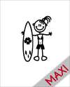 Bambina con surf