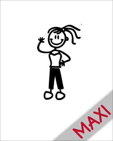 Bambina sportiva - Maxi Adesivi Famiglia per Camper