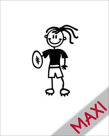 Bambina football - Maxi Adesivi Famiglia per Camper
