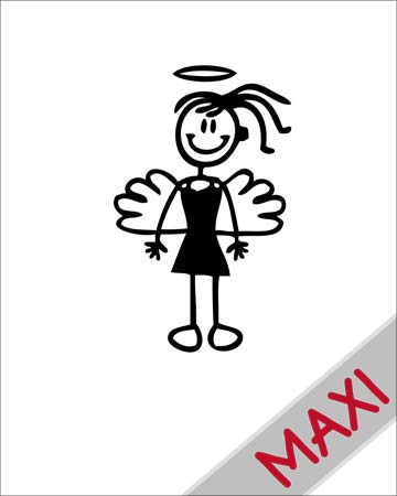 Bambina angioletto - Maxi Adesivi Famiglia per Camper