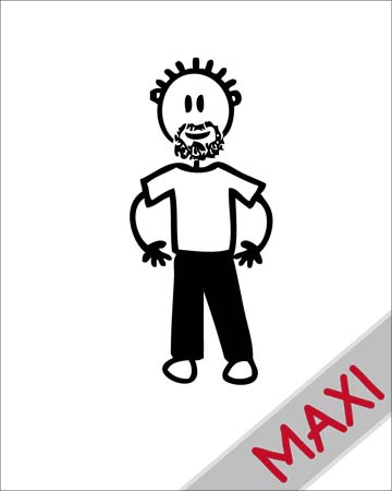 Nonno con barba - Maxi Adesivi Famiglia per Camper