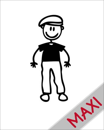 Nonno con cappello - Maxi Adesivi Famiglia per Camper