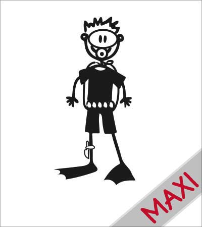 Papà sub - Maxi Adesivi Famiglia per Camper