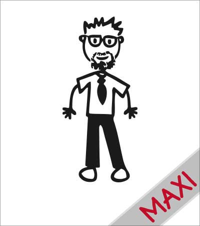 Papà con gli occhiali - Maxi Adesivi Famiglia per Camper