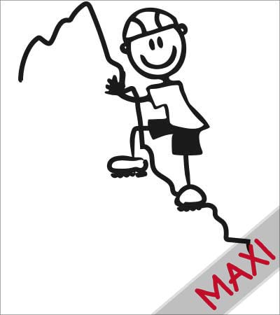 Papà scalatore - Maxi Adesivi Famiglia per Camper