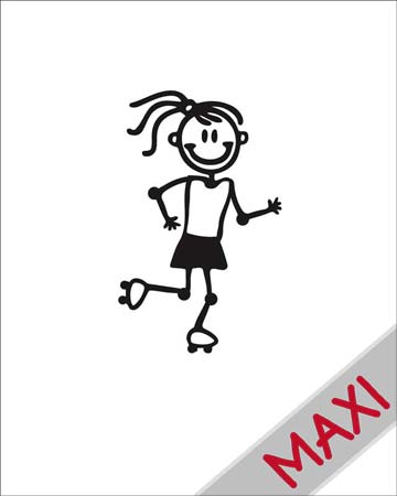 Bambina pattinatrice - Maxi Adesivi Famiglia per Camper