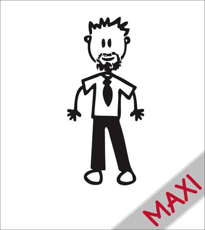 Papà con la barba - Maxi Adesivi Famiglia per Camper