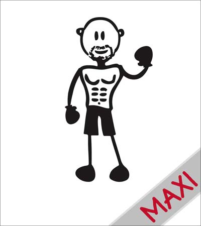 Papà pugile - Maxi Adesivi Famiglia per Camper