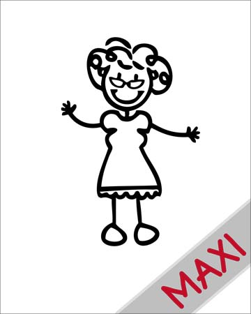Nonna con occhiali - Maxi Adesivi Famiglia per Camper