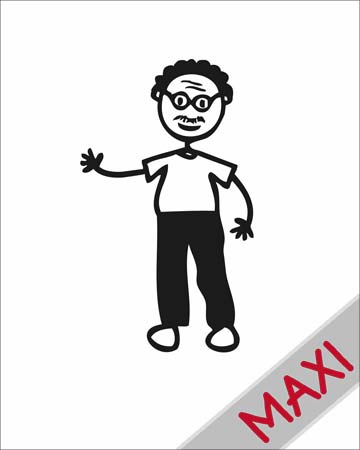 Nonno con i baffi - Maxi Adesivi Famiglia per Camper