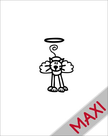 Gatto angioletto - Maxi Adesivi Famiglia per Camper