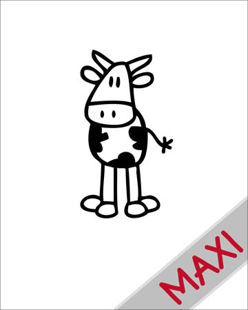 Mucca - Maxi Adesivi Famiglia per Camper