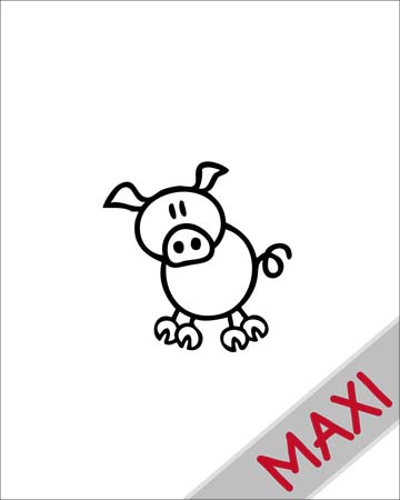 Maialino - Maxi Adesivi Famiglia per Camper
