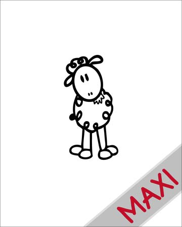 Pecorella - Maxi Adesivi Famiglia per Camper