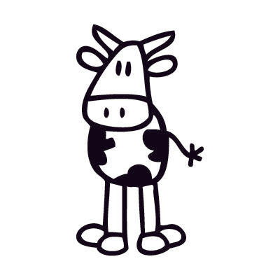 Mucca - Adesivi Famiglia