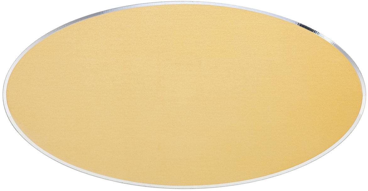 ATO - Targa da porta ovale alluminio anodizzato oro taglio argento satinato