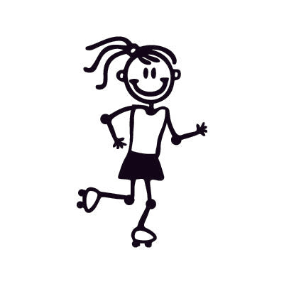 Bambina pattinatrice - Adesivi Famiglia