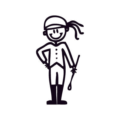 Bambina cavallerizza - Adesivi Famiglia