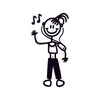Bambina con lettore mp3
