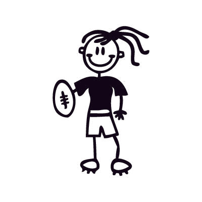 Bambina football - Adesivi Famiglia