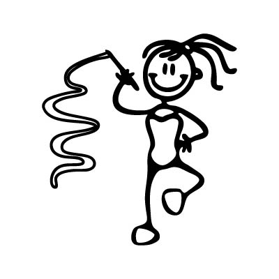 Bambina ginnastica artistica - Adesivi Famiglia